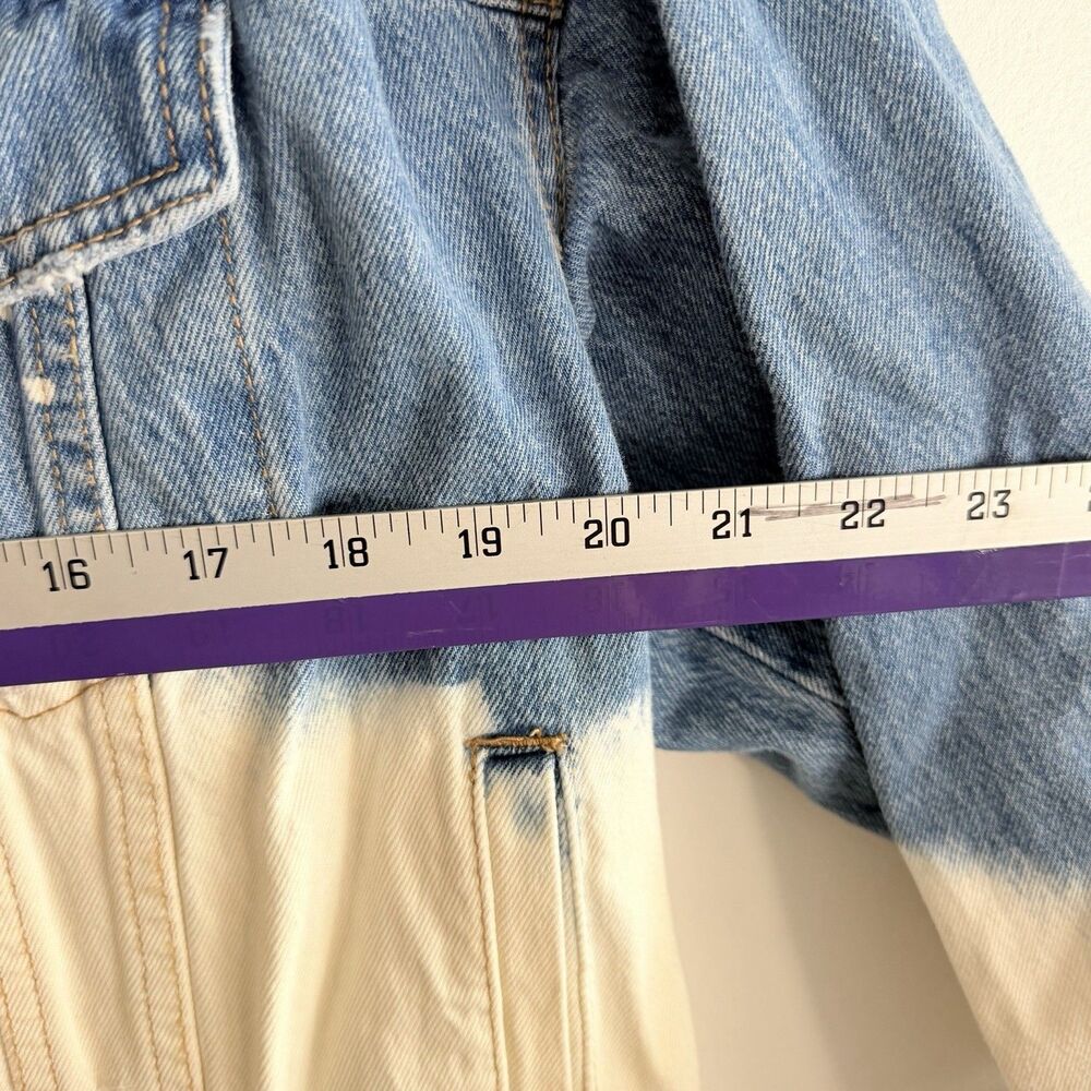 Vervet Los Angeles Women’s Denim Jacket Size Medium Oversized Distressed Dip Dye - Picture 6 of 11